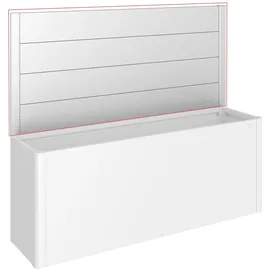 Biohort Sichtschutz Hochbeet ohne Acrylglas 91 cm x 398,3 cm Silber-Metallic