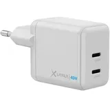 Xlayer Universal 45W Powercharger USB Typ C & USB Typ C White