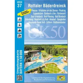 Landesamt Für Digitalisierung, Vermessung Bayern UK50-37 Rottaler Bäderdreieck