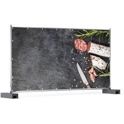 Wallario Sichtschutzzaunmatten Salami, Rosmarin und Knoblauch schwarz 300 cm x 173 cm