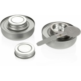 Boska Fonduebrenner mit Flammenregler 2 Brenner und einen Flammenregulierer/Recyclingmaterial/Silber