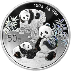 China 2025: 5 Unzen Original-Silbermünze "Panda" PP - 50 Yuan