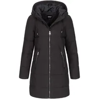 Only Damen Lange Puffer Jacke | Warmer Stepp Wintermantel 'Dolly' Schwarz XS