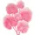 luxuskollektion Kunstpflanze Palmenblätter PU Stiel 6er Blumengesteck Deko Rosa