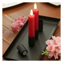 MARELIDA Stabkerzenhalter magnetisch Kerzenständer 29x12cm Kerzentablett Advent