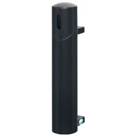 Proregal Robuster Wandascher 145 cm Rohrlänge zum Einbetonieren 1,4 Liter, HxBxT 51 x 10 x 17 cm Stahl Grau