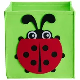 HowHomely Aufbewahrungsbox 30 x 30 x 30 cm 1-tlg. Grün/Rot