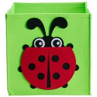 HowHomely Aufbewahrungsbox 30 x 30 x 30 cm 1-tlg. Grün/Rot