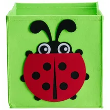 HowHomely Aufbewahrungsbox 30 x 30 x 30 cm 1-tlg. Grün/Rot