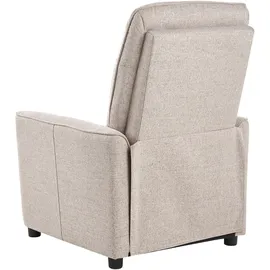 Beliani Fernsehsessel SANDE Polyester 76 x 102 x 83 cm Beige mit Fußstütze