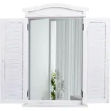 MCW Wandspiegel mit Fensterläden, weiß