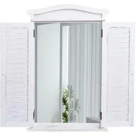 MCW Wandspiegel mit Fensterläden, weiß
