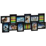 Relaxdays Collage-Bilderrahmen schwarz 81,0 x 30,0 cm, 1 St.