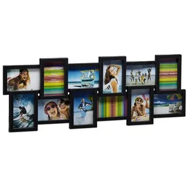 Relaxdays Collage-Bilderrahmen schwarz 81,0 x 30,0 cm, 1 St.