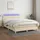 vidaXL Boxspringbett mit Matratze & LED Creme 140x200 cm Stoff
