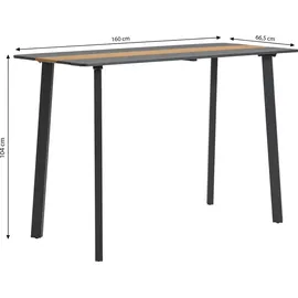 Dehner Bartisch Montpellier 160 x 66,5 x 104 cm dunkelgrau/braun