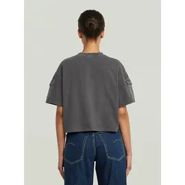 G-Star Washed Mix Boxy Cropped T-Shirt - schwarz - Damen, - M,