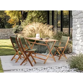 Beliani Prossedi Gartentisch 120 x 60 x 75 cm Braun