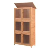 vidaXL Kleintierkäfig 6 Boxen 120 x 60 x 100 cm braun