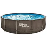 Summer Waves Active Frame Pool rund 366 x 91 cm braun inkl. Filterpumpe