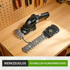 Outsunny 2-in-1 Akku Heckenschere 7,2 V / 2 x 2,0 Ah