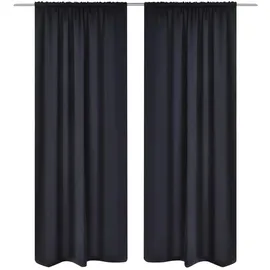 vidaXL Vorhang, Aurore 135 x 245 cm Schwarz blackout