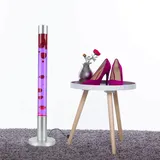 Lavalampe Lila Rot Silber G9 76 cm Retro Wohnzimmer Stehlampe Magmalicht ALAN