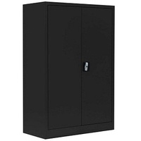 Lüllmann Stahlschrank 530329 tiefschwarz 92,5 x 42,2 x 120,0