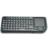 BerryBase Mini Funk Tastatur mit Touchpad & Beleuchtung - schwarz, US Layout