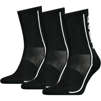 Head Unisex Socken im Pack - Sportsocken, Mesh-Einsatz, einfarbig Schwarz 39-42