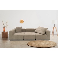 RAUM.ID Big-Sofa »Gerrid«, Cord-Bezug, bestehend aus Modulen: 2 Eck- und ein Mittelelement braun