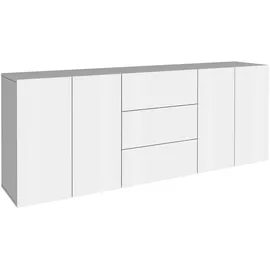 INOSIGN »Egypt, Kommode, Schrank, Kredenz, grifflos« 4 Türen, 3 Schubkästen mit Push-To-Open Funktion, Hochglanz Breite 200, weiß