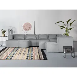 Ecksofa LEONIQUE "Alexane L-Form", grau, B:352cm H:70cm T:267cm, Sofas, zusammengesetzt aus Modulen, in vielen Bezugsqualitäten und Farben