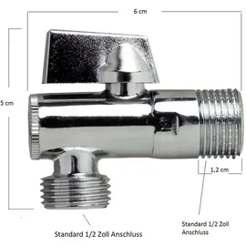 Tatay Eckventil 1/2 Zoll 2er Set silber
