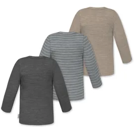 Normani Shirt Taupo beige | grau / anthrazit / weiß 62/68