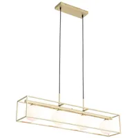 QAZQA Design-Deckenleuchte Gold mit weißen 4-Lichtern - Aniek