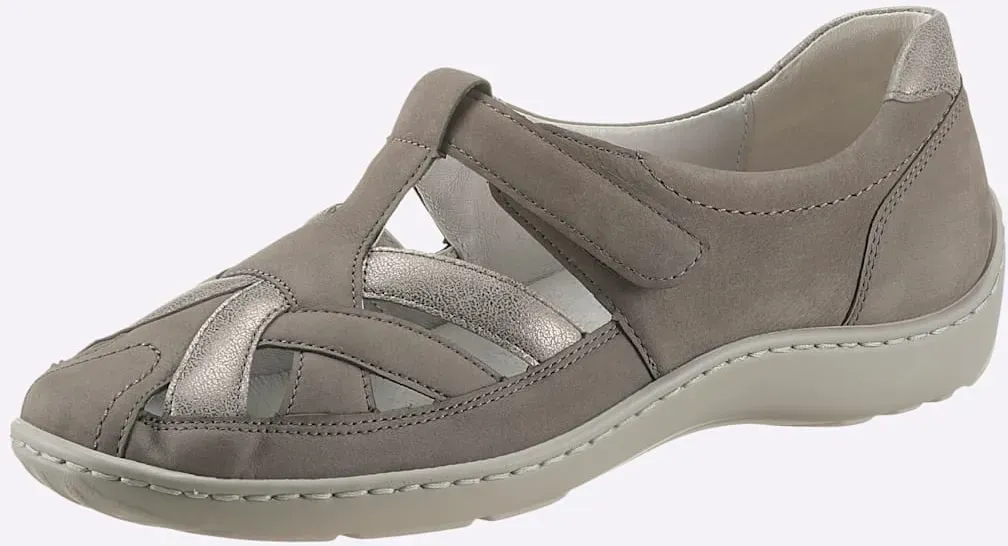 Klettschuh WALDLÄUFER Gr. 7, grau Damen Schuhe Halbschuh Klettschuh