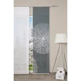VISION S 84559 | Schiebegardine CRESTON III | halb-transparenter Stoff in Bambus-Optik | 260x60 cm | Farbe: grau