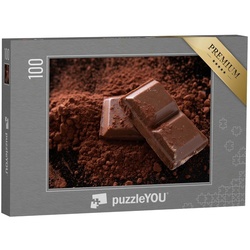 puzzleYOU Puzzle Schokolade und Kakaopulver, 100 Puzzleteile, puzzleYOU-Kollektionen Candybar, Schokolade, Moderne Puzzles