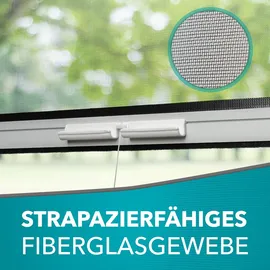 APANA Insektenschutz Fenster Rollo 60 x 100 cm anthrazit