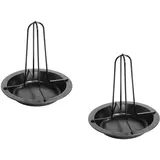 Fackelmann Hähnchenhalter 2er Set Stahl schwarz