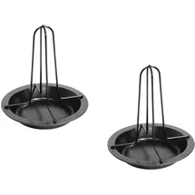 Fackelmann Hähnchenhalter 2er Set Stahl schwarz