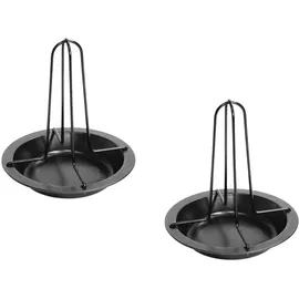 Fackelmann Hähnchenhalter 2er Set Stahl schwarz