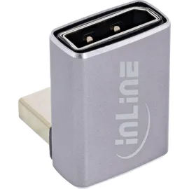 InLine DisplayPort 1.4 Adapter 90° unten Grau/Schwarz