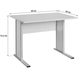 MÖBELPARTNER Schreibtisch Serie 4000 Lichtgrau