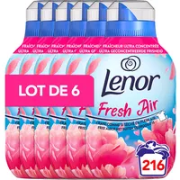 Lenor Fresh Air Weichspüler, 36 x 6 Waschgänge, Blumengarten, ultra-konzentriert, recycelte Flasche