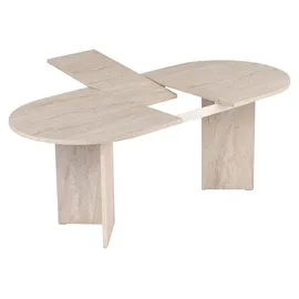 HANAH Home Ausziehtisch 160 x 75 x 90 cm beige