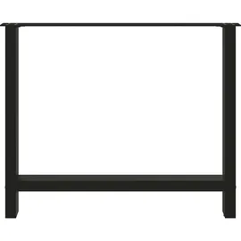 vidaXL Esstischbeine Schwarz 2 Stk. 90x(72-73) cm Stahl