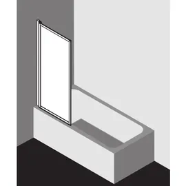 Kermi Vario 2000 Faltwand 1-flügelig V2FW1070141UK 75,1-76,7x140cm, silber mattgl., ESG SR Opaco