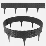 Aquagart Rasenkante Rattanoptik 20 x 80 cm 1 Anthrazit